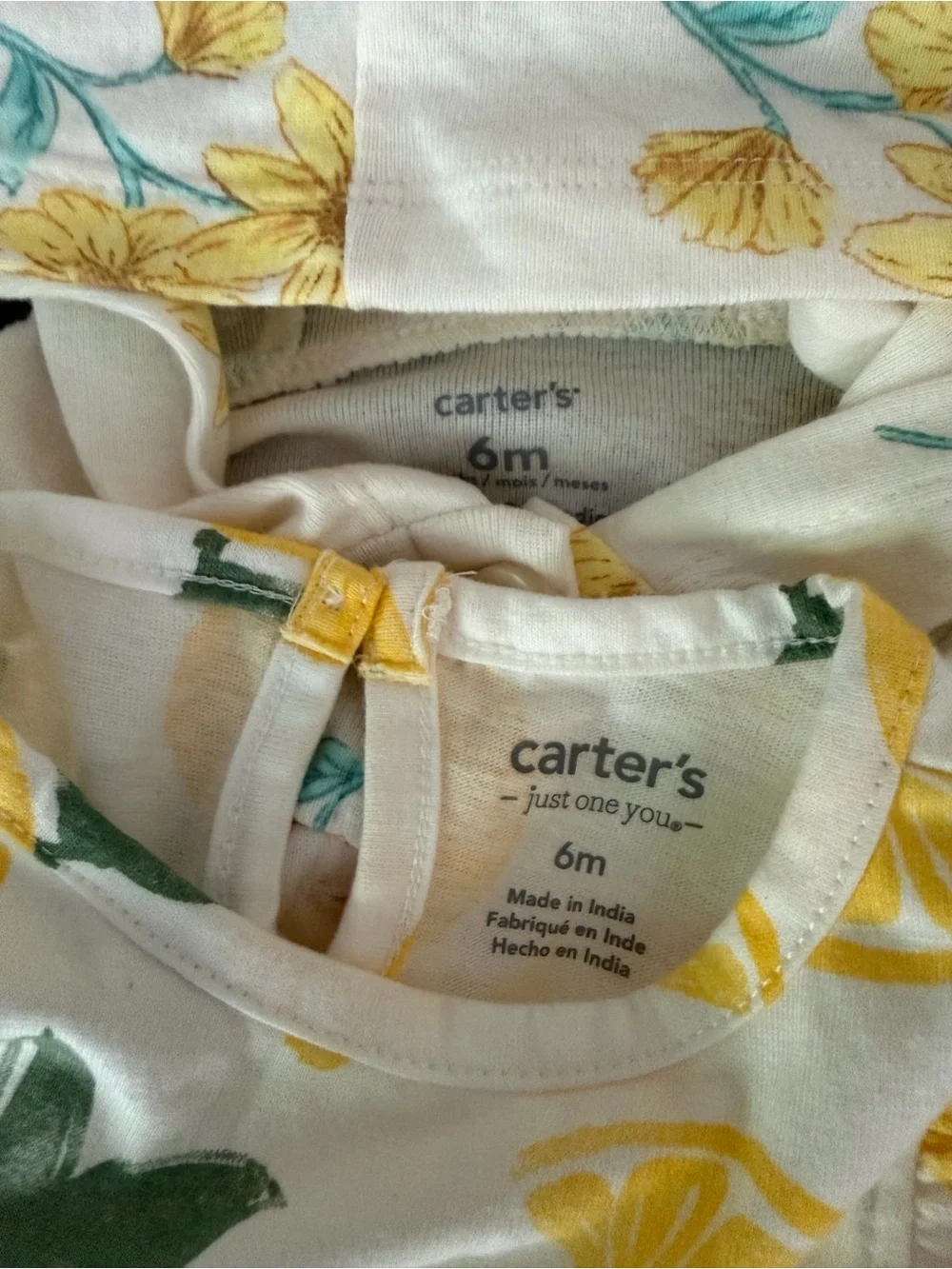 Baby Girl Lemon Print Romper & Floral Hooded Jacket - Yellow & Green